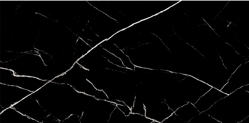 Керамогранит Art & Natura Marmo Nero Marquina Rustic Carving, цвет чёрный, поверхность глянцевая, прямоугольник, 600x1200