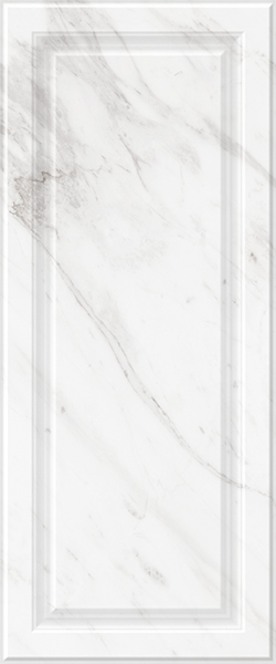 Керамическая плитка Gracia Ceramica Scarlett White Wall 02, цвет белый серый, поверхность глянцевая, прямоугольник, 250x600