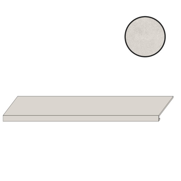 Ступени Piemme Materia Grad.C.Retta Opal N/R 03097, цвет белый, поверхность матовая, прямоугольник, 330x1200