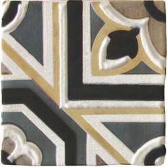Декоративные элементы Latina Ceramica Arezzo Oro Conjunto 2, цвет разноцветный, поверхность матовая, квадрат, 150x150
