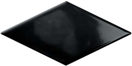 Керамическая плитка Bestile Bondi Diamond Black, цвет чёрный тёмный, поверхность матовая, ромб, 100x200