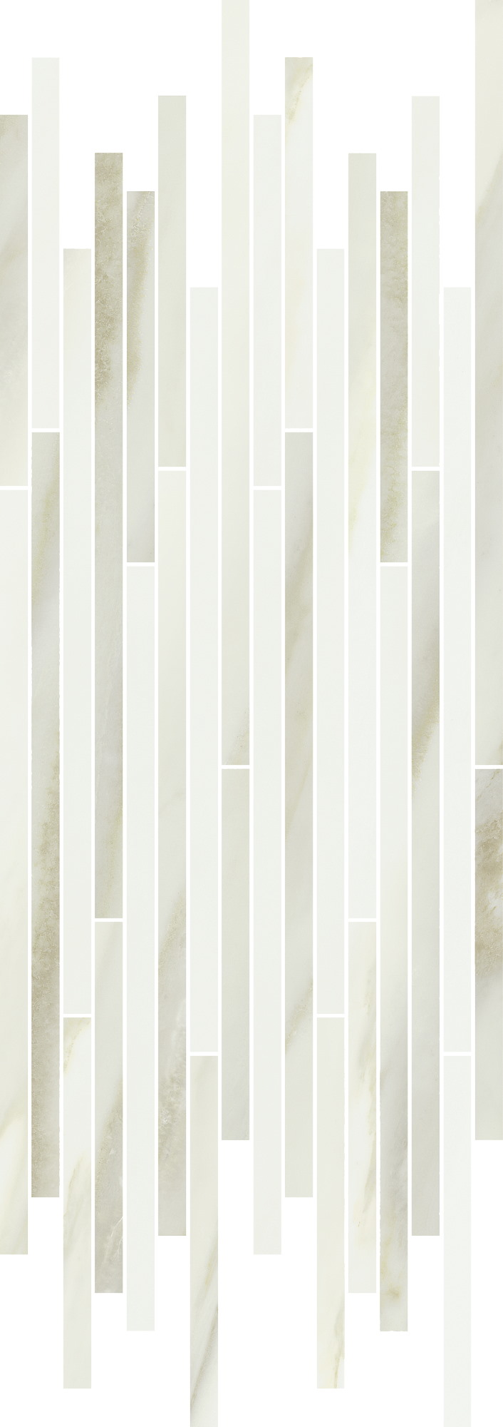 Мозаика Italon Charme Advance Cremo Strip Lux 610110000767, цвет белый, поверхность полированная, прямоугольник, 260x750