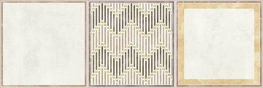 Декоративные элементы Rocersa Groovy Dec Warm (микс из 8 плиток), цвет коричневый бежевый, поверхность матовая, прямоугольник, 200x600