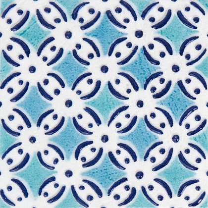 Вставки Cedir Mediterraneo Tozzetto Maiolica 3 Blu, цвет синий, поверхность лаппатированная, квадрат, 121x121