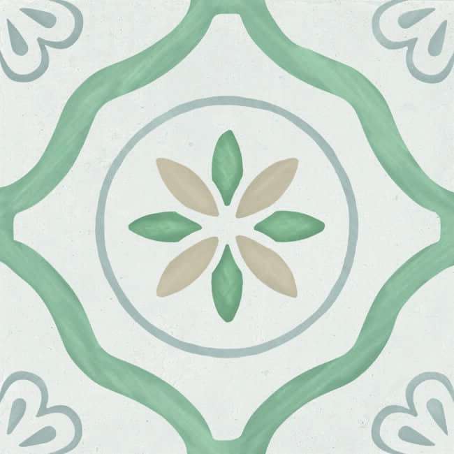 Керамогранит Harmony Sirocco Green Petals 32928, цвет разноцветный, поверхность матовая, квадрат, 223x223