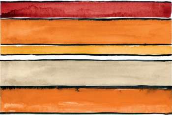 Декоративные элементы Imola Shades Stripes Sun Mix, цвет оранжевый, поверхность глянцевая, прямоугольник, 200x600