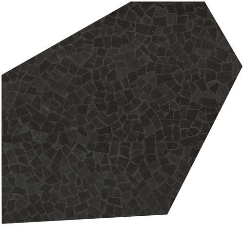 Декоративные элементы Fap Roma Diamond Caleido Frammenti Black Brillante fNKR, цвет чёрный, поверхность глянцевая, шестиугольник, 370x520