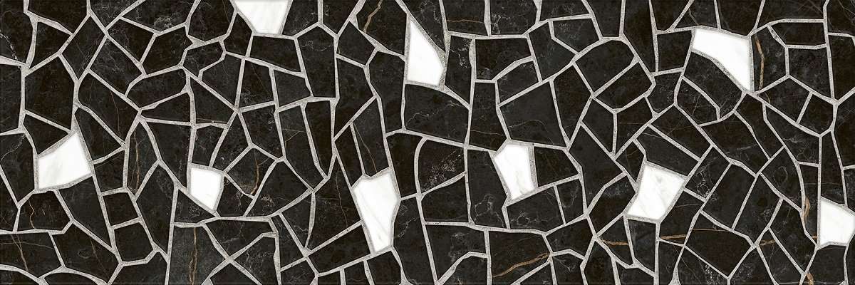 Декоративные элементы Керамин Барселона 5Д тип 1, цвет чёрный, поверхность глянцевая, прямоугольник, 250x750
