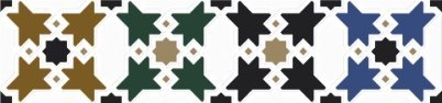 Бордюры Керамин Фриз Марокко, цвет разноцветный, поверхность глянцевая, прямоугольник, 62x275