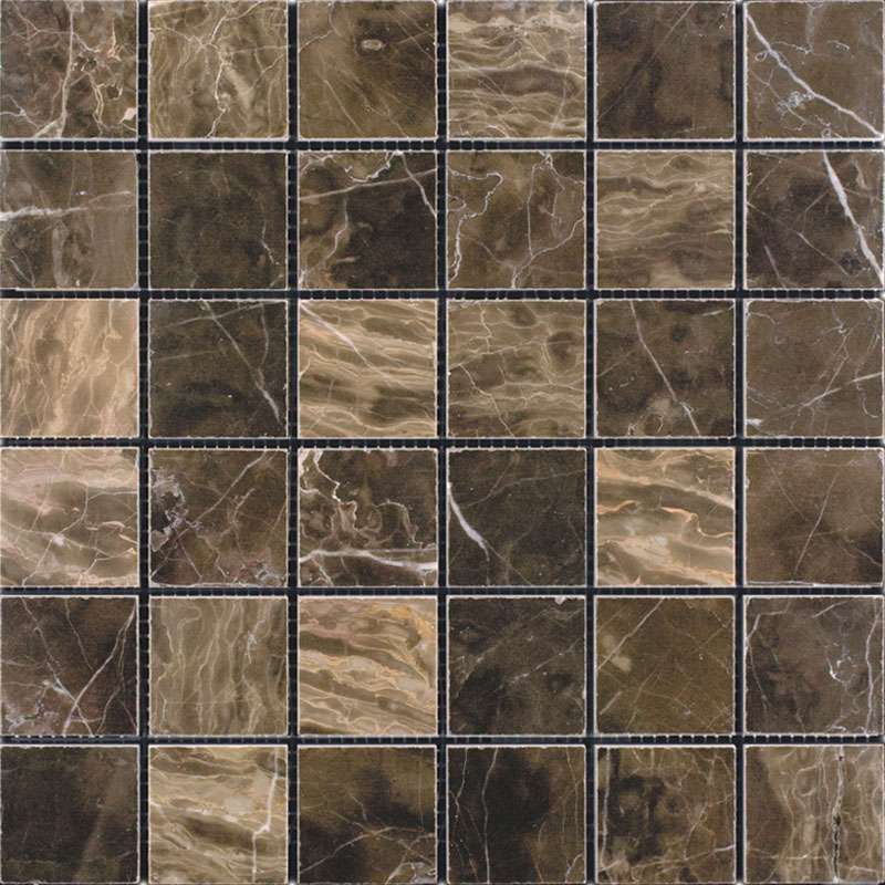 Мозаика Natural Mosaic Adriatica (4,8X4,8) 7M052-48P, цвет коричневый, поверхность полированная, квадрат, 305x305