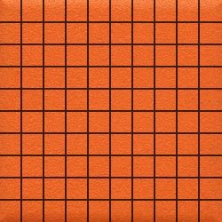 Мозаика Ce.Si Full Body Elio Su Rete 1x1, цвет оранжевый, поверхность матовая, квадрат, 300x300