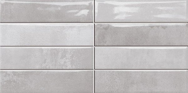 Керамическая плитка Dual Gres Luken Gray Gloss, цвет серый, поверхность глянцевая, под кирпич, 300x600