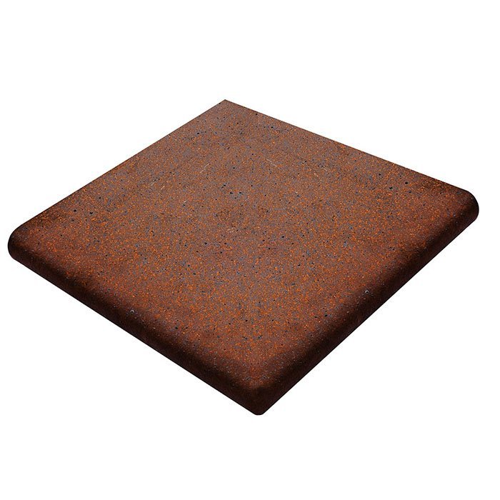 Ступени Gres de Breda Escalera Angular Lava, цвет коричневый, поверхность матовая, квадрат с капиносом, 330x330