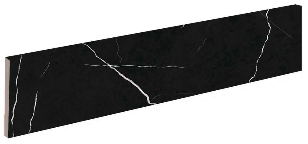 Бордюры Exagres Rodapie Markina Nero, цвет чёрный, поверхность матовая, прямоугольник, 90x400