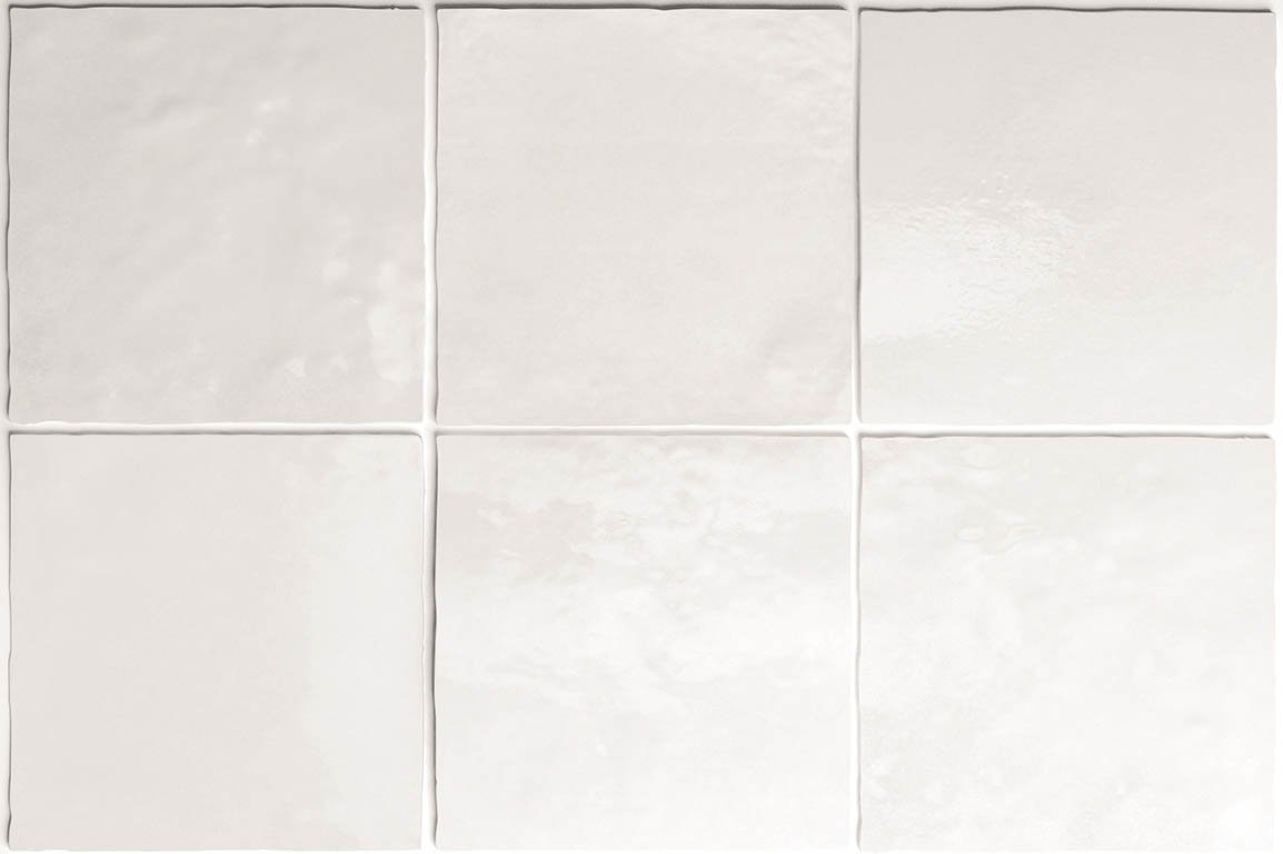Керамическая плитка Equipe Artisan White 24454, цвет белый, поверхность глянцевая, квадрат, 132x132