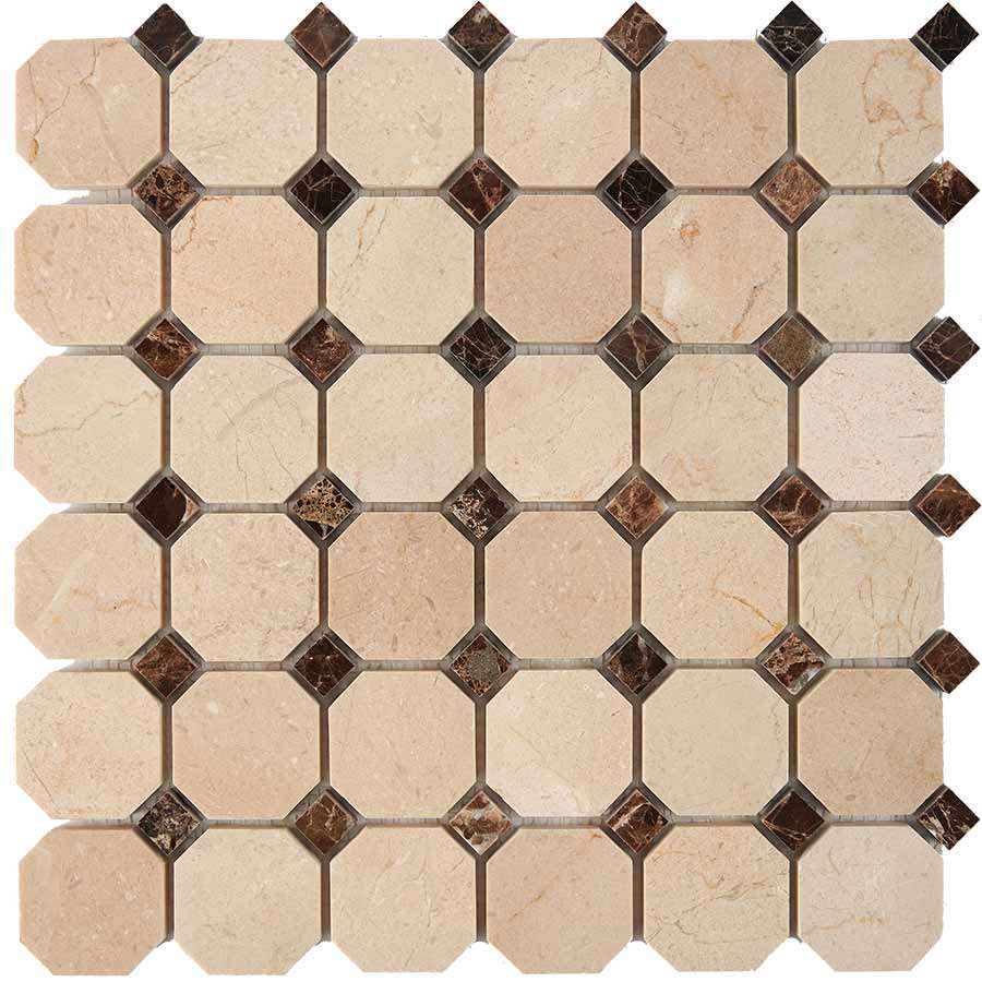Мозаика Pixel Mosaic PIX212 Мрамор (48x48 мм), цвет бежевый, поверхность глянцевая, квадрат, 305x305