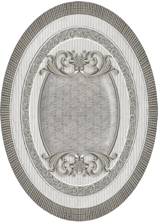 Вставки El Molino Venecia Plata-Gris Medallon, цвет серый, поверхность матовая, прямоугольник, 140x100