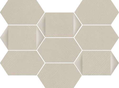 Мозаика Vallelunga Segni Ecru Esag Dec 6000549, цвет бежевый, поверхность структурированная, прямоугольник, 260x350