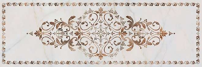 Декоративные элементы Kerama Marazzi Греппи Обрезной HGD\A441\14036R, цвет белый, поверхность глянцевая, прямоугольник, 400x1200