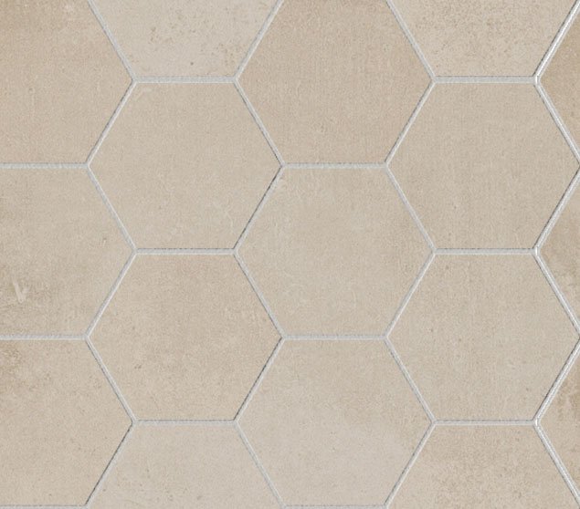 Мозаика Panaria Glance Mos Esagona Taupe PGZGCE4, цвет бежевый, поверхность матовая, прямоугольник, 288x332
