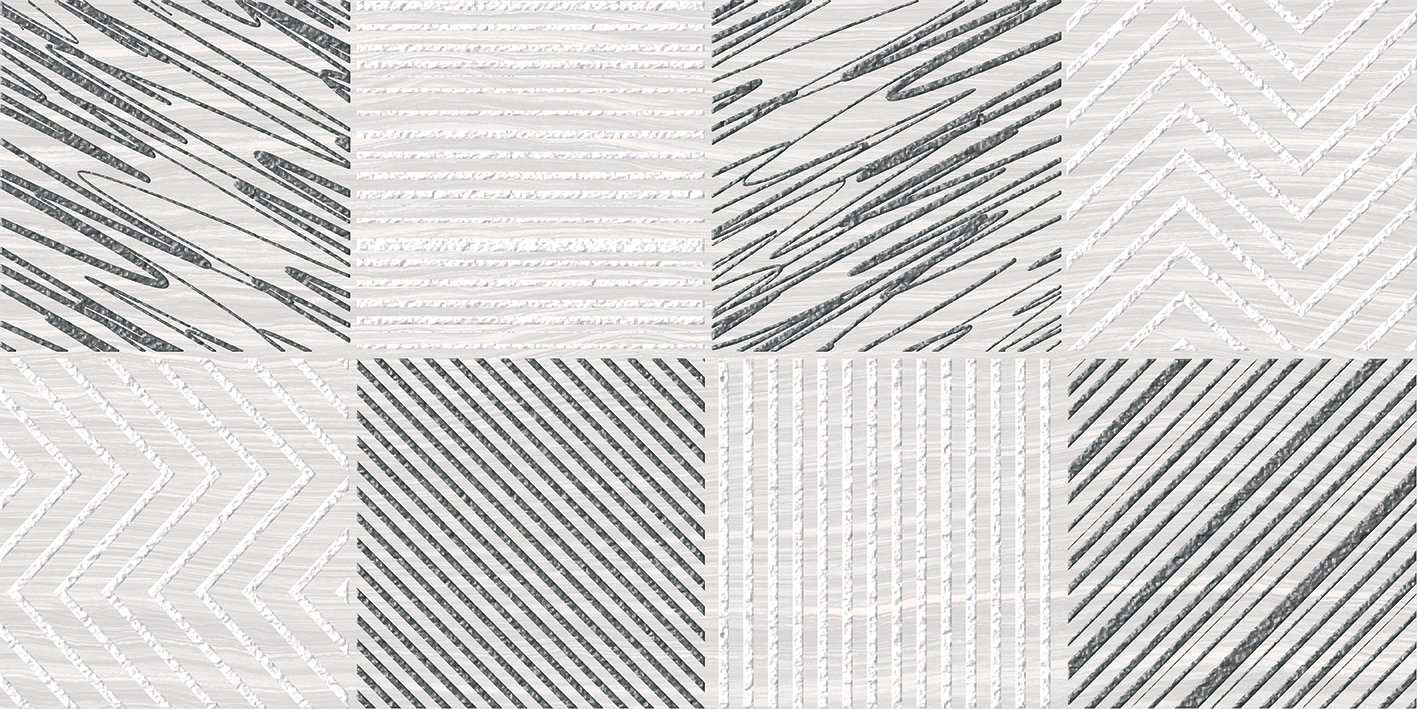 Декоративные элементы Axima Эдельвейс Декор, цвет серый, поверхность глянцевая, прямоугольник, 250x500
