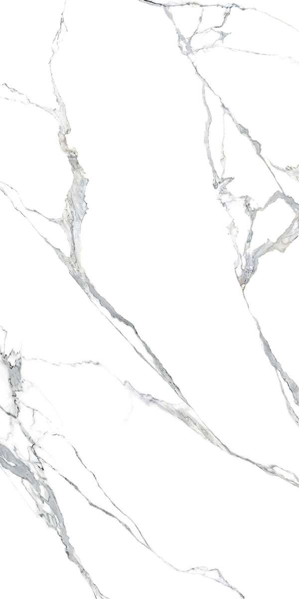 Широкоформатный керамогранит Ava Statuario Splendente Slab A Lapp 87029, цвет белый, поверхность лаппатированная, прямоугольник, 1200x2400