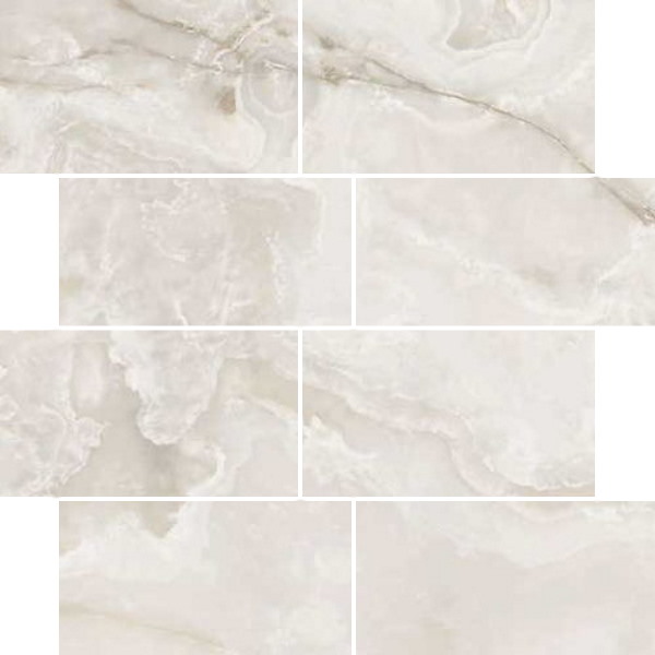 Декоративные элементы Casa Dolce Casa Onyx&More White Onyx Satin 6mm Mur(7,5X15) 767707, цвет белый, поверхность сатинированная, кабанчик, 300x300