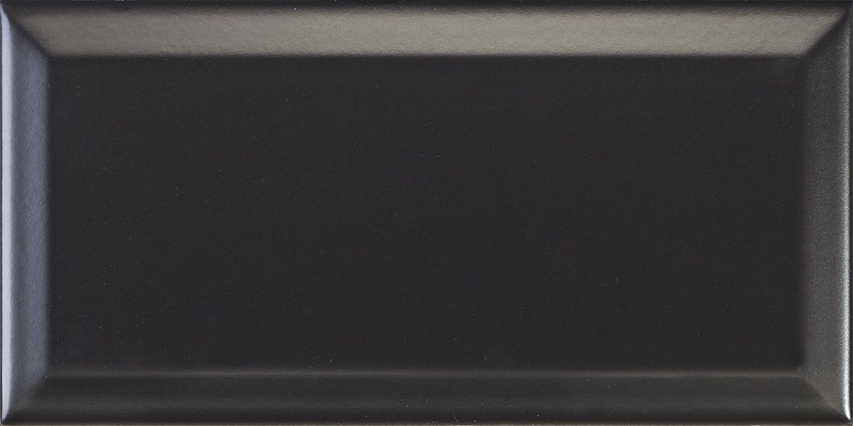 Керамическая плитка Veneto M-10 Negro, цвет чёрный, поверхность глянцевая, кабанчик, 100x200