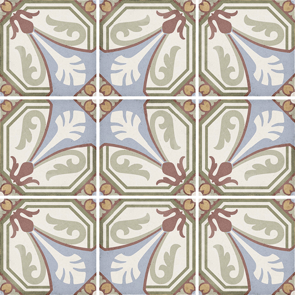 Декоративные элементы Equipe Art Nouveau Viena Color 24404, цвет разноцветный, поверхность матовая, квадрат, 200x200