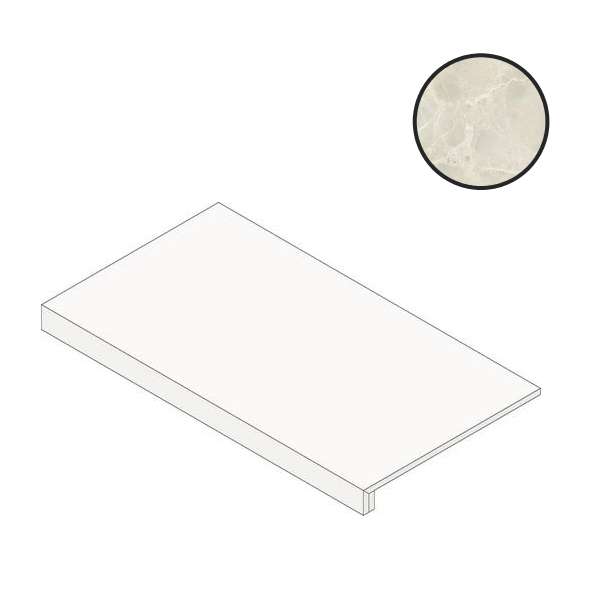 Ступени Coliseumgres Da Vinci White Scalino 620070002300, цвет белый, поверхность матовая, прямоугольник, 330x600
