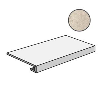 Ступени Emilceramica (Acif) Be-Square Gradone Sand Rett ECYP, цвет бежевый, поверхность матовая, прямоугольник с капиносом, 330x1200