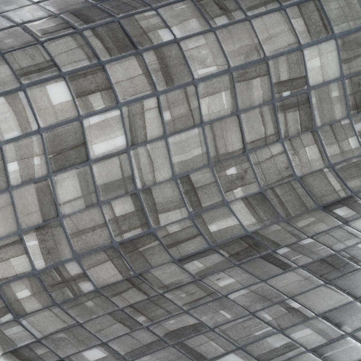 Мозаика Ezarri Aquarelle Stripes, цвет серый, поверхность матовая рельефная, прямоугольник, 313x495