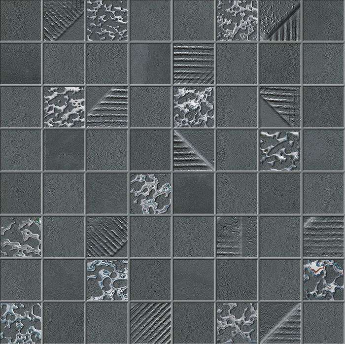 Мозаика Ibero Mos. Cromat-One Carbon 78798307, цвет серый, поверхность полированная, квадрат, 300x300