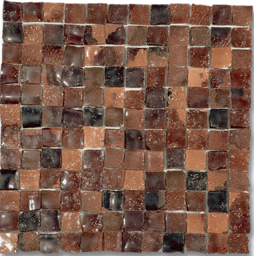 Мозаика Ker-av Luci di Venezia Marrone Manganese (2,5X2,5) KER-L109, цвет коричневый, поверхность глянцевая, квадрат, 300x300