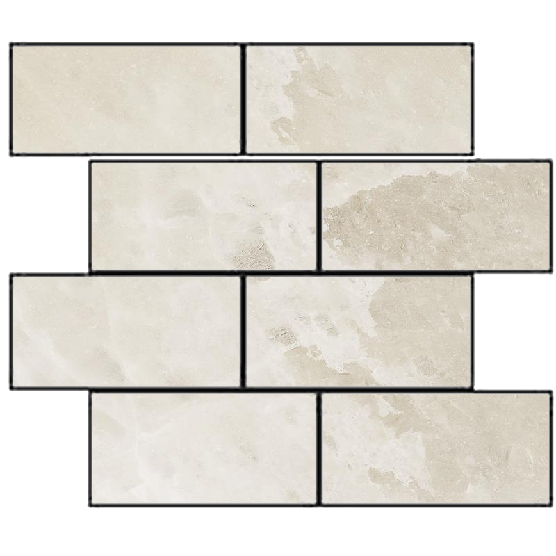 Мозаика Cerim Rock Salt White Gold Muretto Sfalsato Luc 766760, цвет бежевый, поверхность полированная, квадрат, 300x300