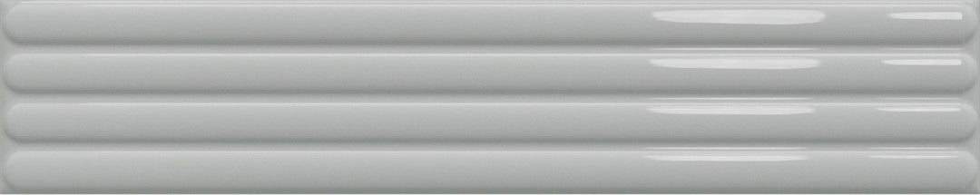 Керамическая плитка DNA Plinto Out Grey Gloss, цвет серый, поверхность глянцевая рельефная, прямоугольник, 107x542