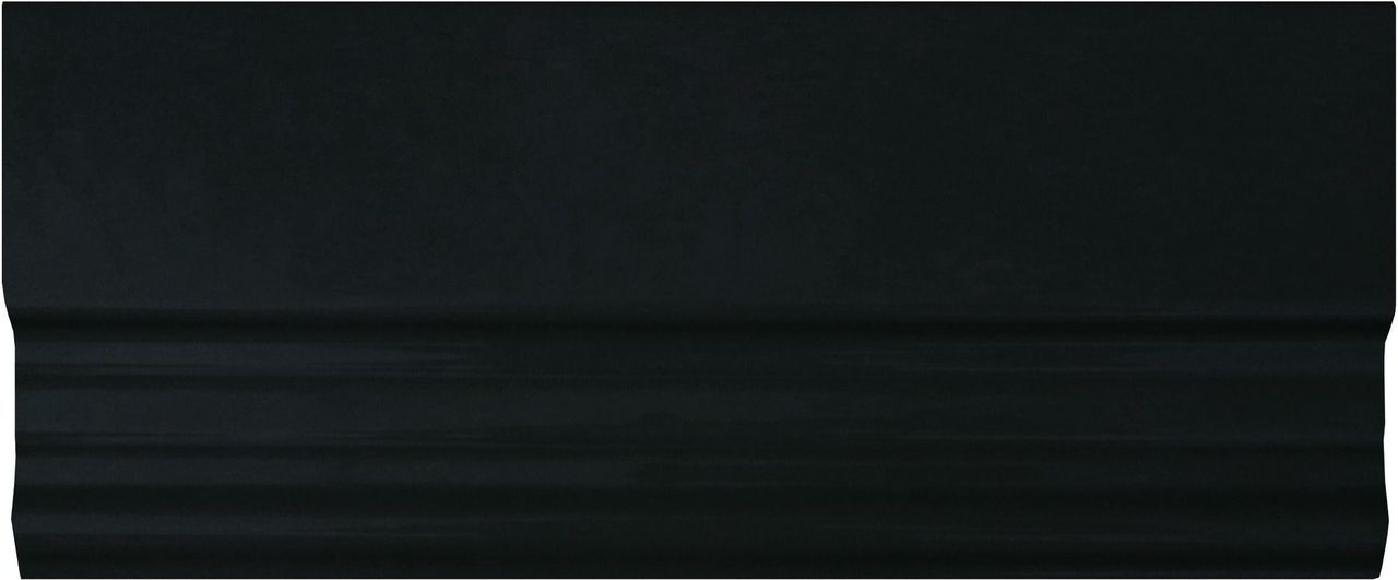 Бордюры Fap Manhattan Black Alzata, цвет чёрный, поверхность глянцевая, прямоугольник, 125x300