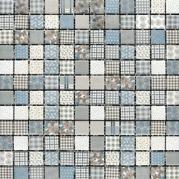 Мозаика Mosavit Graphic Patchwork Winter, цвет голубой, поверхность матовая, квадрат, 316x316