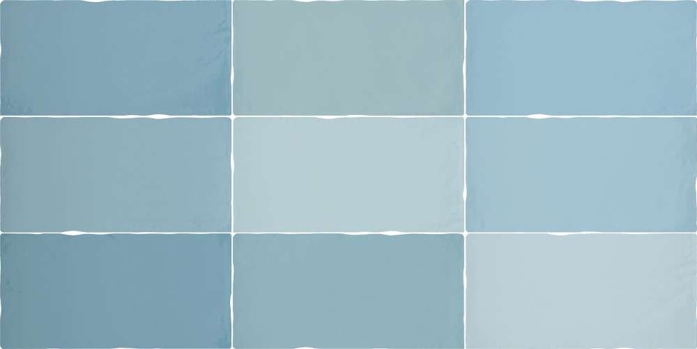 Керамическая плитка Dune Barro Sky 187785, цвет голубой, поверхность глянцевая, прямоугольник, 125x250