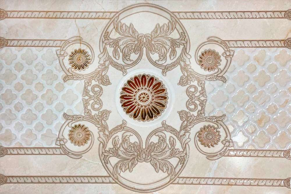 Декоративные элементы Eurotile Madlen Decor 2, цвет бежевый, поверхность глянцевая, прямоугольник, 270x400