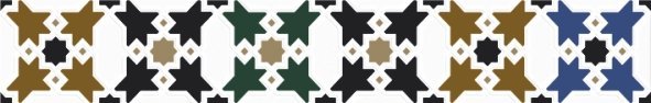 Бордюры Керамин Фриз Марокко, цвет разноцветный, поверхность глянцевая, прямоугольник, 62x400