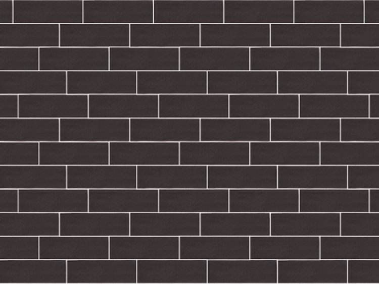 Керамическая плитка Ornamenta Pick’n Brick Basalto PB0515BA, цвет чёрный тёмный, поверхность матовая, под кирпич, 50x150