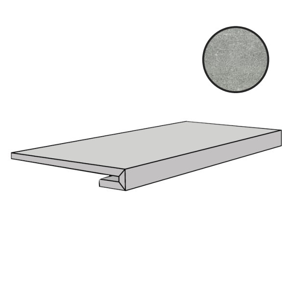 Ступени Floor Gres Rawtech Raw Dust Gradino Nat 753910, цвет серый, поверхность матовая, прямоугольник, 330x1200