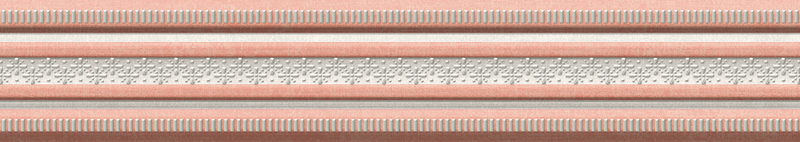 Бордюры Mayolica Athelier Moldura, цвет розовый, поверхность глянцевая, прямоугольник, 50x280