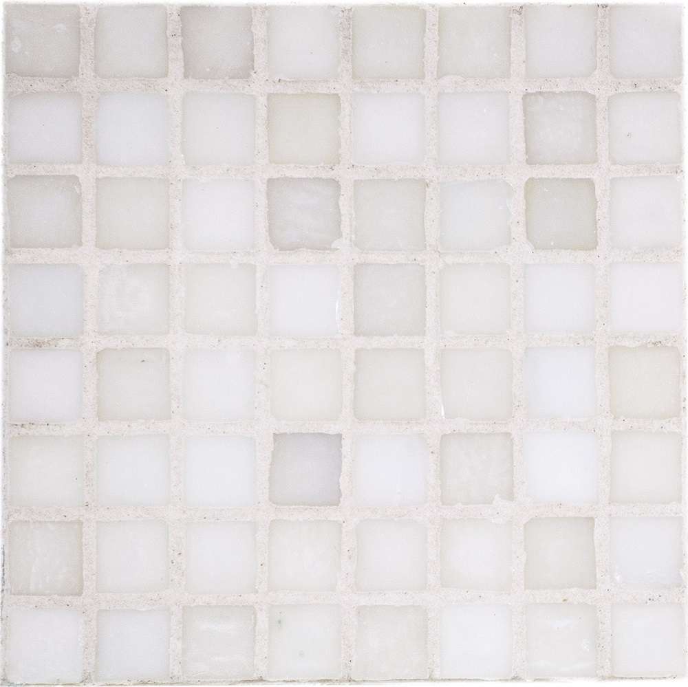 Мозаика Terratinta Vetri 5 White BWMN405, цвет белый, поверхность матовая, квадрат, 310x310