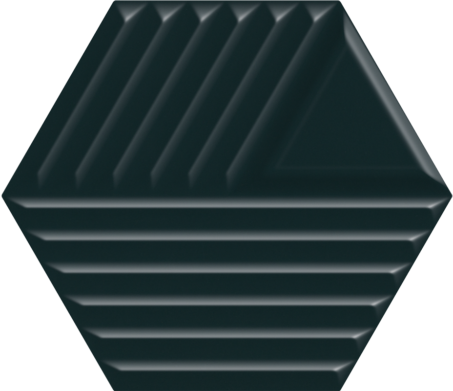 Керамическая плитка Paradyz Intense Tone Green Heksagon Struktura C Sciana, цвет зелёный, поверхность структурированная, шестиугольник, 171x198