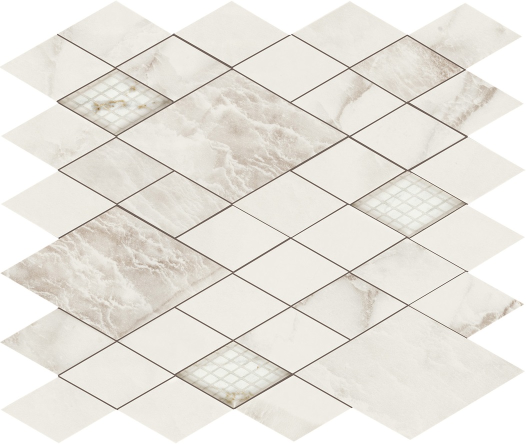 Мозаика Piemme Majestic Mos. Net Imperial Pearl Lev 02624, цвет бежевый, поверхность полированная, прямоугольник, 310x350