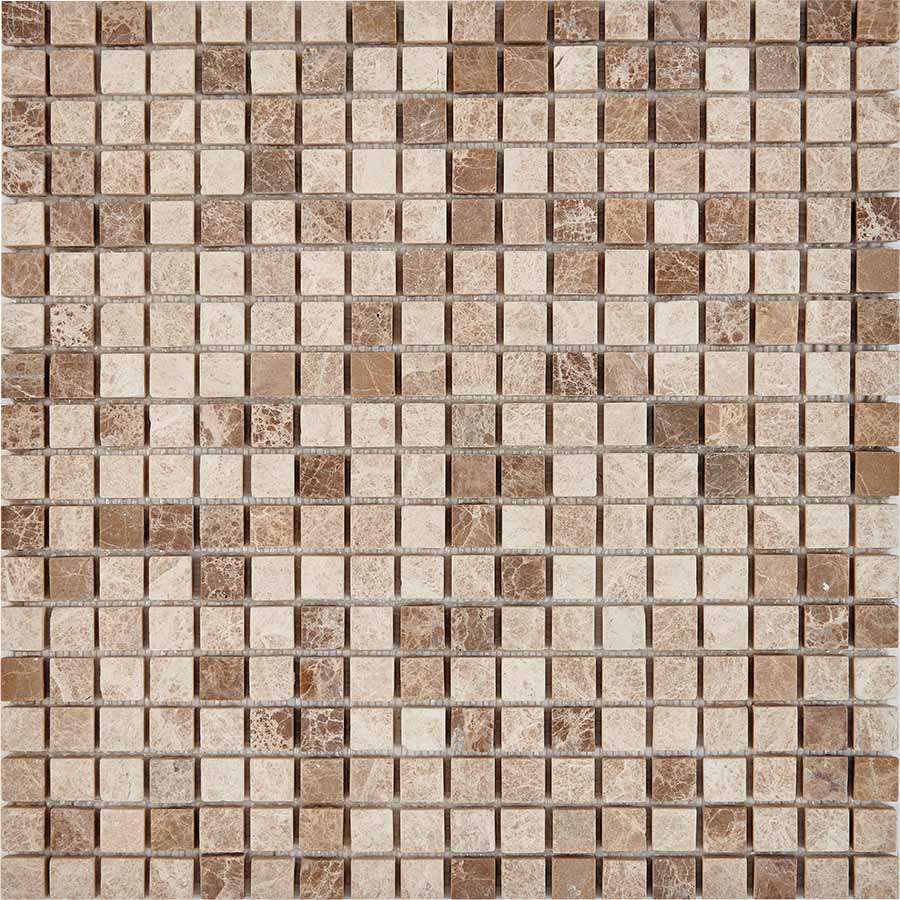 Мозаика Pixel Mosaic PIX224 Мрамор (15x15 мм), цвет бежевый, поверхность матовая, квадрат, 305x305