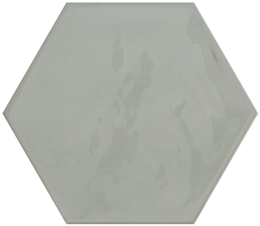 Керамическая плитка Cifre Kane Hexagon Sage, цвет зелёный, поверхность глянцевая, шестиугольник, 160x180