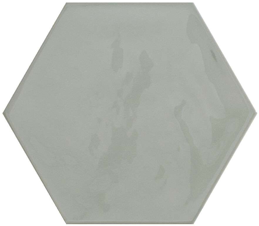 Керамическая плитка Cifre Kane Hexagon Sage, цвет зелёный, поверхность глянцевая, шестиугольник, 160x180
